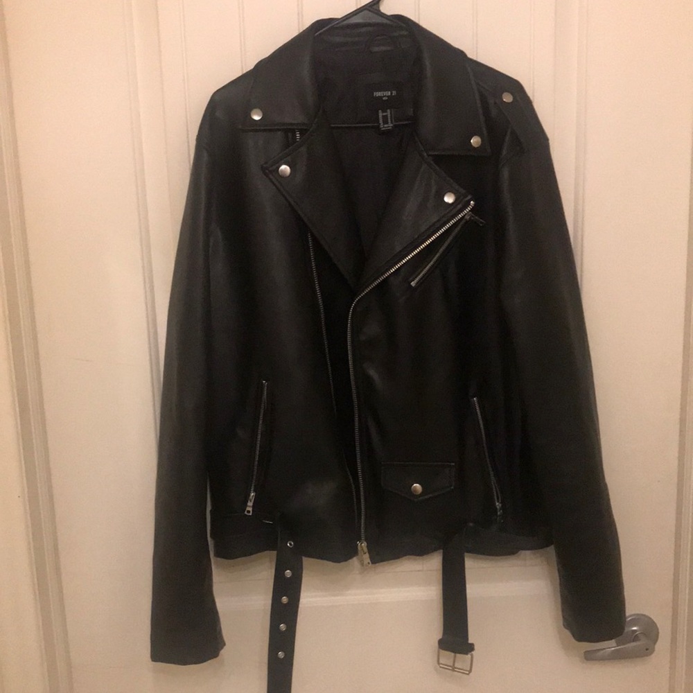 Vegan Leather Biker Jacket!!